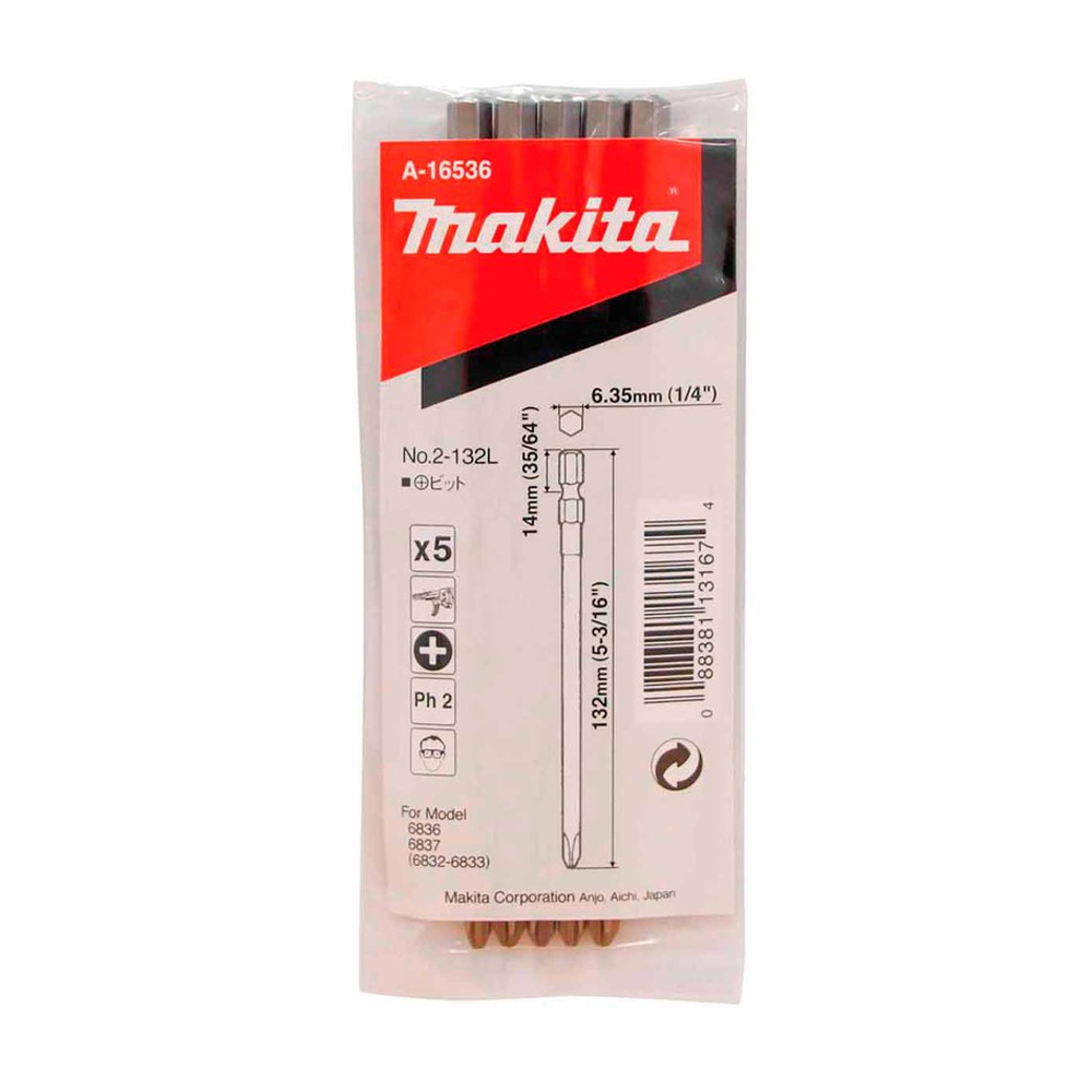 VÍT PHILLIPS (PH 2)X132MM MAKITA A-16536