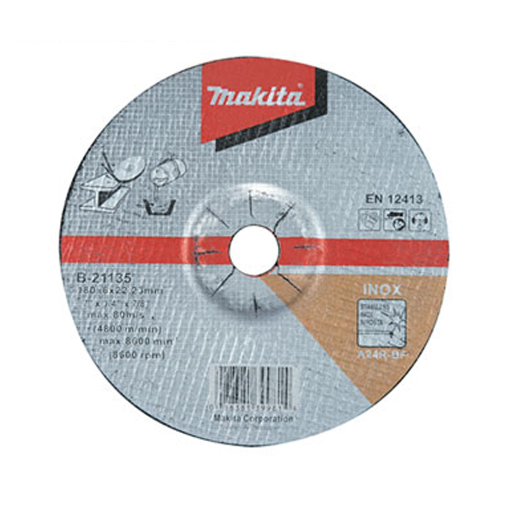 ĐÁ MÀI CHO CÔNG VIỆC NẶNG (180 X 6 X 22.23MM) A24R MAKITA B-21135