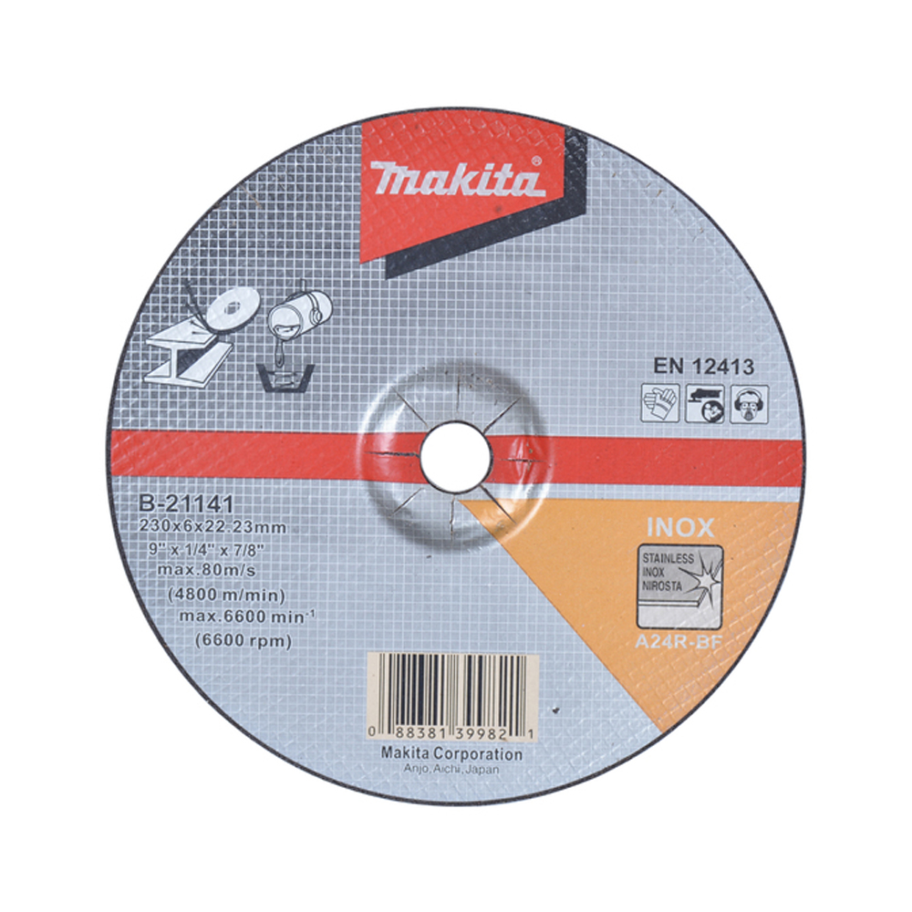 ĐÁ MÀI CHO CÔNG VIỆC NẶNG (230 X 6 X 22.23MM) A24R MAKITA B-21141