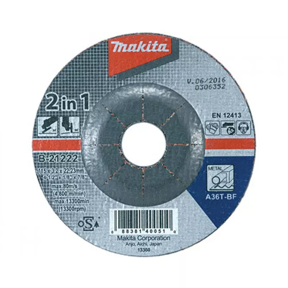 ĐÁ MÀI 2 TRONG 1 100X3.2X16 MAKITA B-21222