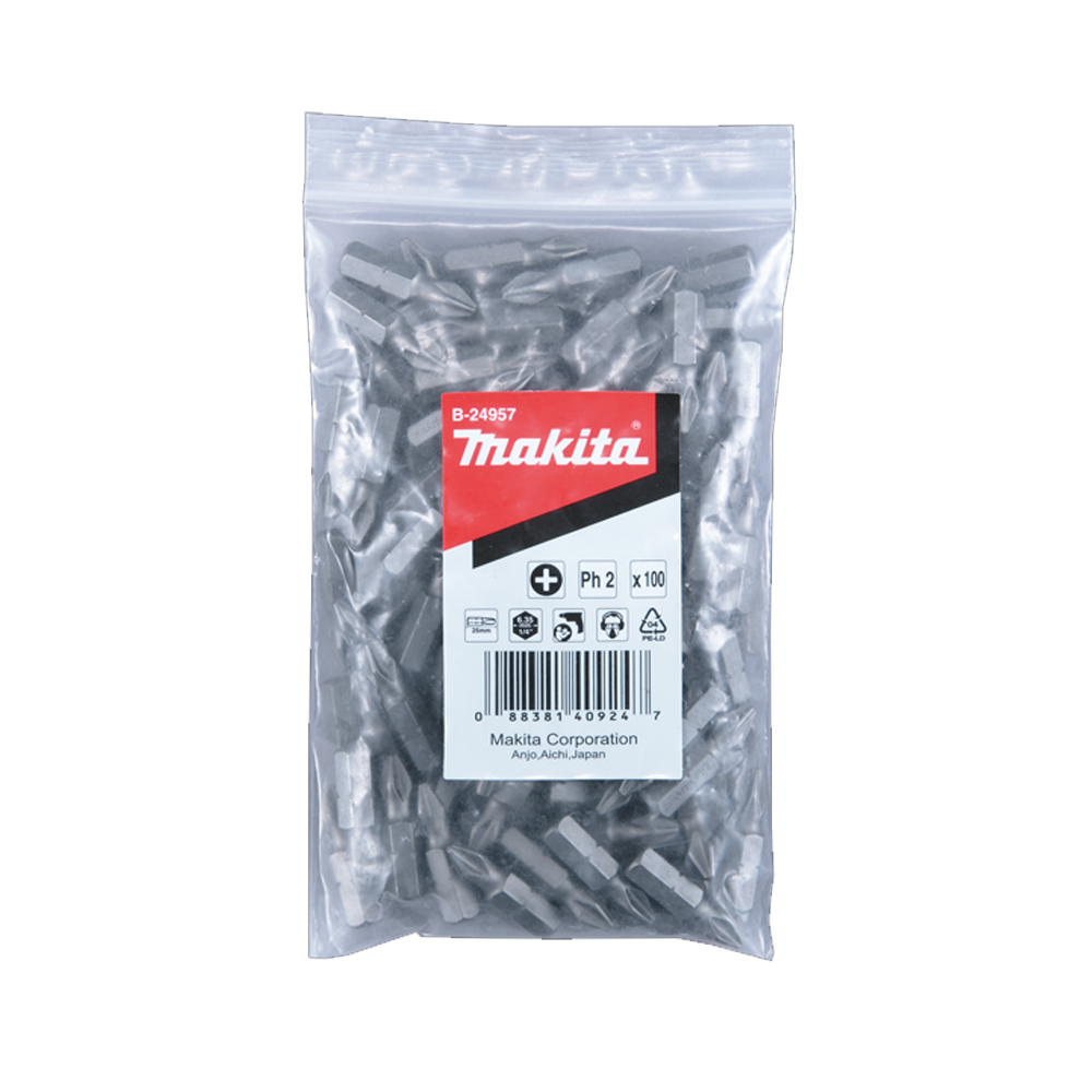 BỘ MŨI VẶN VÍT (100CÁI/BỘ),PH 2-25MM MAKITA B-24957