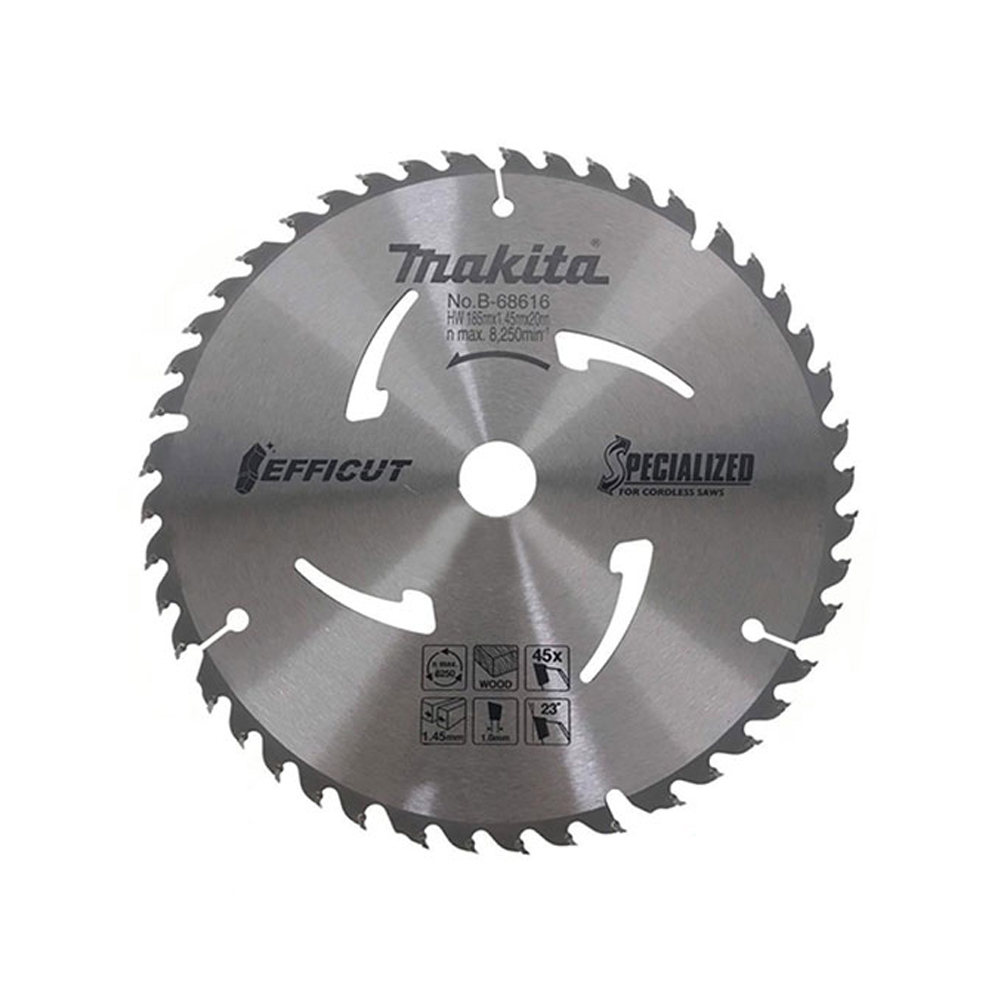 LƯỠI CẮT HỢP KIM EFFICUT 125MM x 20 x 45T MAKITA B-69462 LƯỠI CẮT HỢP KIM EFFICUT 125MM x 20 x 45T MAKITA B-69462