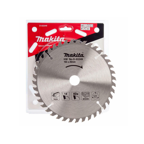 LƯỠI CƯA HỢP KIM CHO GỖ 165MMX20MMX40T MAKITA D-03349 LƯỠI CƯA HỢP KIM CHO GỖ 165MMX20MMX40T MAKITA D-03349