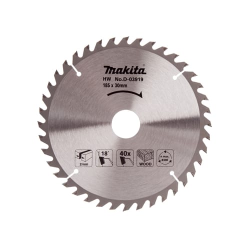 LƯỠI CƯA HỢP KIM 185MMX30MMX40T CHO MGF MAKITA D-03919 LƯỠI CƯA HỢP KIM 185MMX30MMX40T CHO MGF MAKITA D-03919