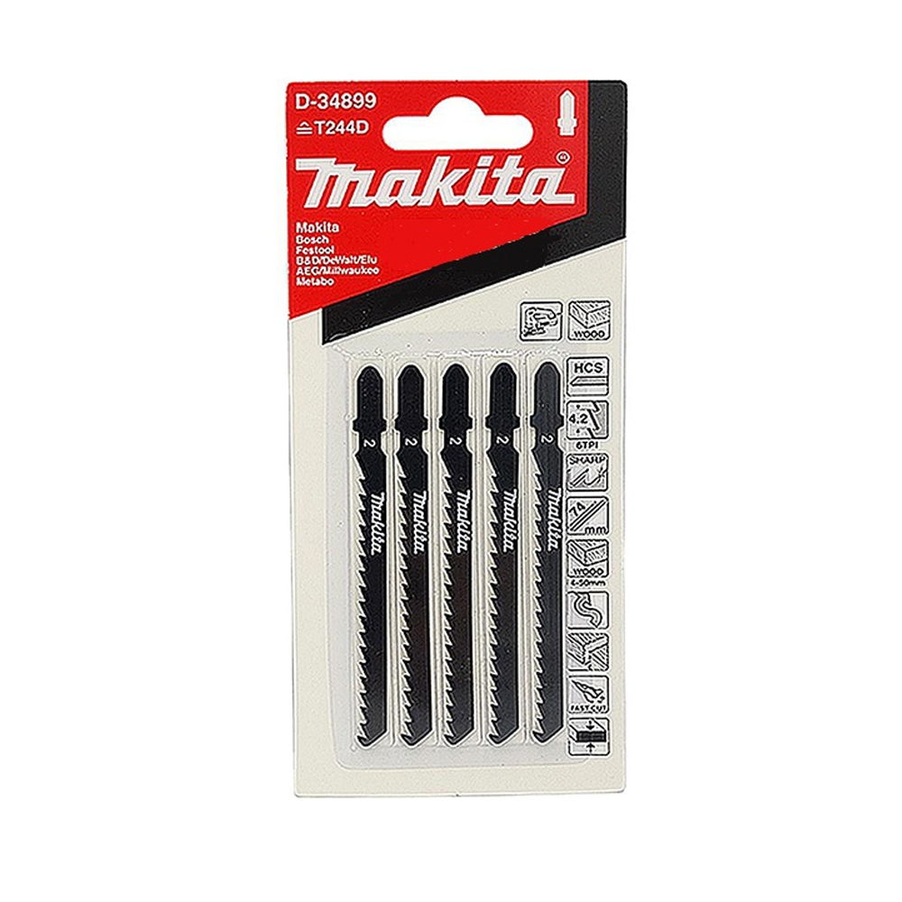 LƯỠI CƯA LỌNG GỖ/NHANH/CẮT CONG(5 CÁI/BỘ) MAKITA D-34899