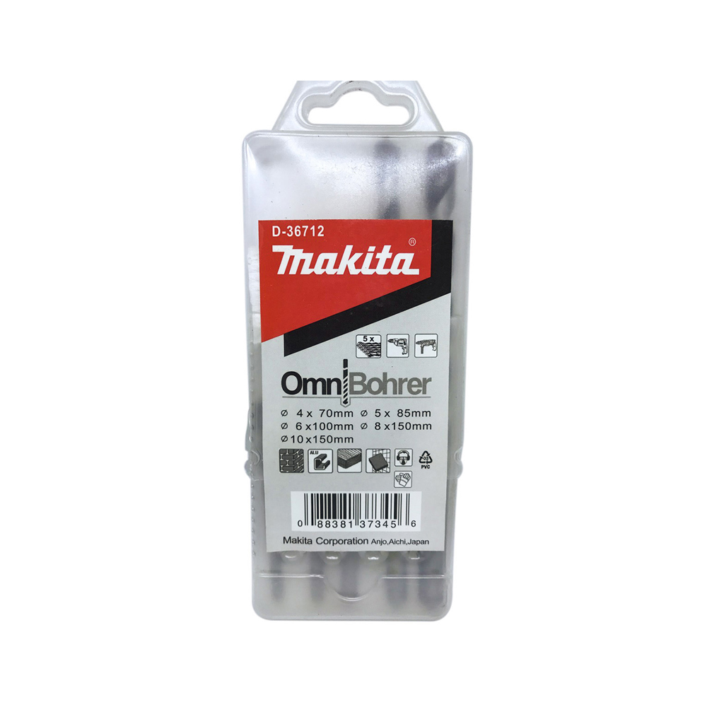 BỘ MŨI KHOAN ĐA NĂNG CHUÔI THẲNG 5 CÁI/BỘ MAKITA D-36712