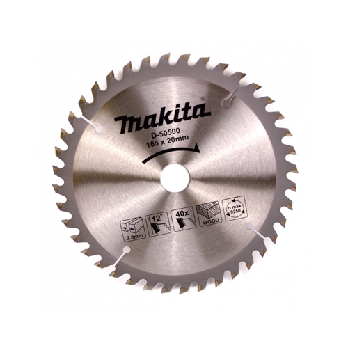 LƯỠI CƯA HỢP KIM 165MMX20MMX40T MAKITA D-50500 LƯỠI CƯA HỢP KIM 165MMX20MMX40T MAKITA D-50500