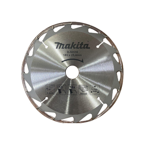LƯỠI CƯA HỢP KIM 185MMX25.4MMX16T MAKITA D-50516 LƯỠI CƯA HỢP KIM 185MMX25.4MMX16T MAKITA D-50516