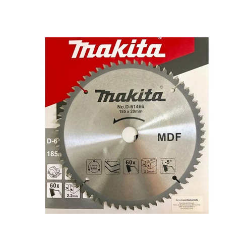 LƯỠI CƯA HỢP KIM 185MM X 20MM X 60T MAKITA D-61466 LƯỠI CƯA HỢP KIM 185MM X 20MM X 60T MAKITA D-61466