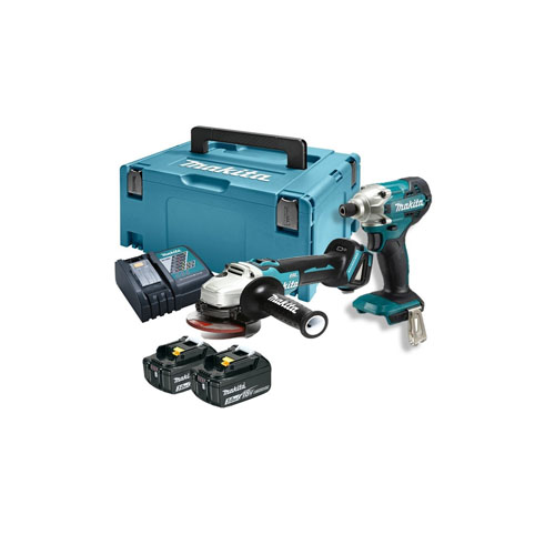 BỘ SẢN PHẨM(DTD156+DGA404+BL1830B*2+DC18RC+THÙNG MAKPAC)(18V) MAKITA DLX2395J