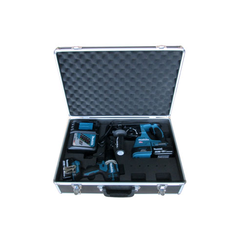 BỘ SẢN PHẨM(DDF484＋DHR242+BL1850B*2+DC18RC+THÙNG NHÔM)(18V) MAKITA DLX2425TX1