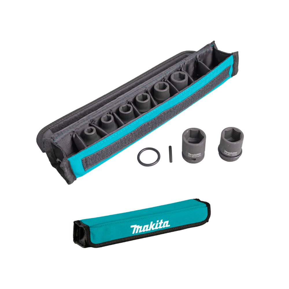 BỘ ĐẦU TUÝP SIẾT BU LÔNG 8CÁI/BỘ/1/2″/8-21MM MAKITA E-02989