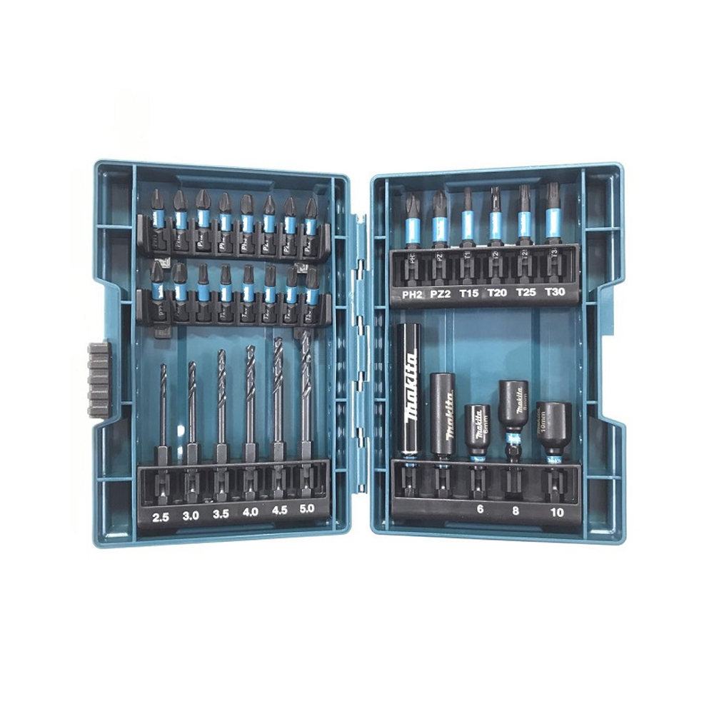 BỘ MŨI VÍT VÀ KHOAN KIM LOẠI IMPACT BLACK (33 CÁI/ BỘ) MAKITA E-06622