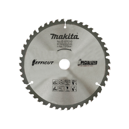 LƯỠI CƯA T.C.T EFFICUT 216MM X 25.4MM X45T MAKITA E-07010