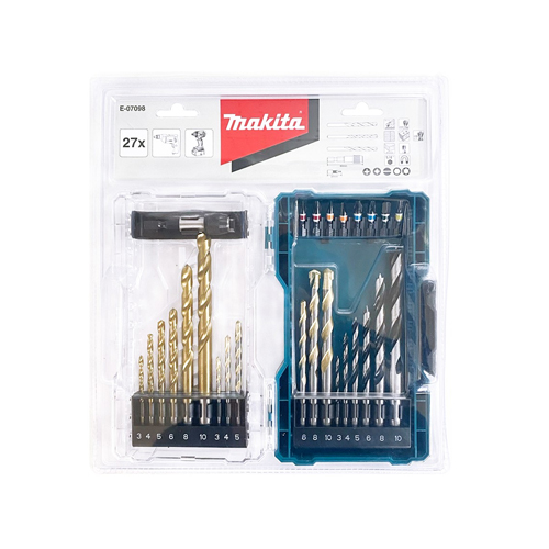 BỘ MŨI KHOAN VÀ MŨI VÍT(27 CÁI) MAKITA E-07098