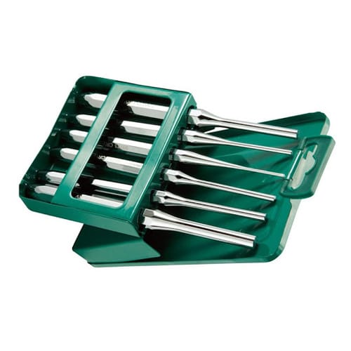 Bộ mũi đột 6 chi tiết dài 150mm
(size: 2mm, 3mm, 4mm, 5mm, 6mm, 8mm) Chất liệu: thép crom SATA 9162