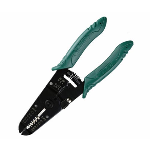 Kềm cắt – tuốt dây 6in/150mm
Phạm vi: 20 ~ 30AWG: 0.32 ~ 5.26mm²
Chất liệu: làm bằng thép carbon, tay cầm nhựa SATA 91201