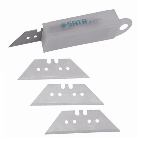 Lưỡi dao rọc cáp thẳng thép SK2, 10lưỡi/hộp (cho dao 93441, 93442, 93443, 93485, 93486 ) SATA 93434A