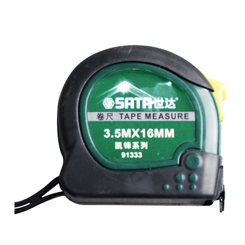 Thước cuốn thép 3.5m, vỏ nhựa ABS bọc cao su SATA 91333