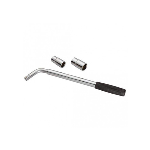 Cần siết đầu tuýp chữ L 1/2in, thép crom Qui cách: 1/2in, dài 345mm2 Đầu tuýp: 17 x 19mm, 21 x 23mm SATA 09531