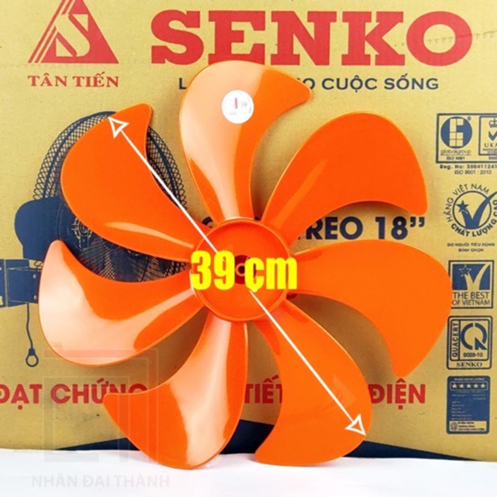 Cánh quạt senko 7 cánh lớn Xanh/Đỏ/Trong