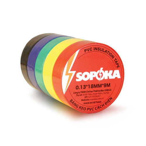 Băng keo cách điện SOPOKA A5518-BK
