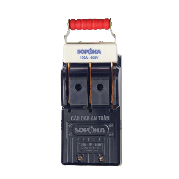 Cầu dao sứ 3 pha có tay nắm SOPOKA D15
