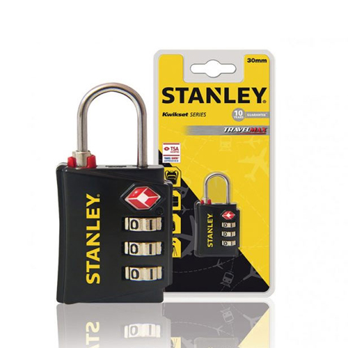 Ổ Khóa 3 mã số Hiệu Stanley USA,màu đen, rộng 30mm