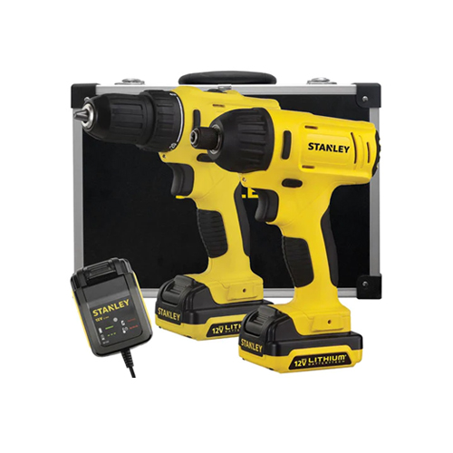 Máy khoan cầm tay 12V – 1.5Ah Stanley SCHI121S2FK-B1 2Máy, sạc, 2pin, Vali