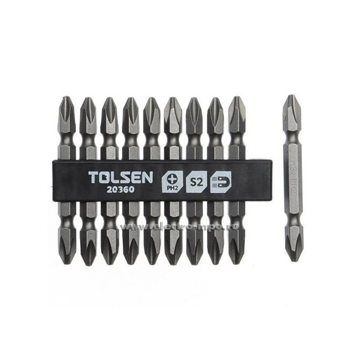 TOLSEN 20360 – BỘ 10 TUA VÍT 2 ĐẦU CỘNG •