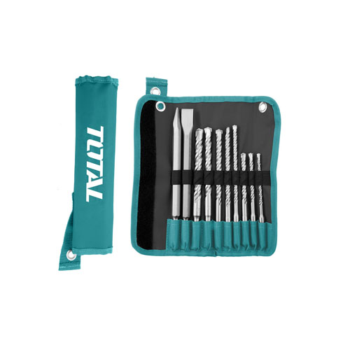 Bộ 10 mũi khoan gài và mũi đục TOTAL TACSD19101