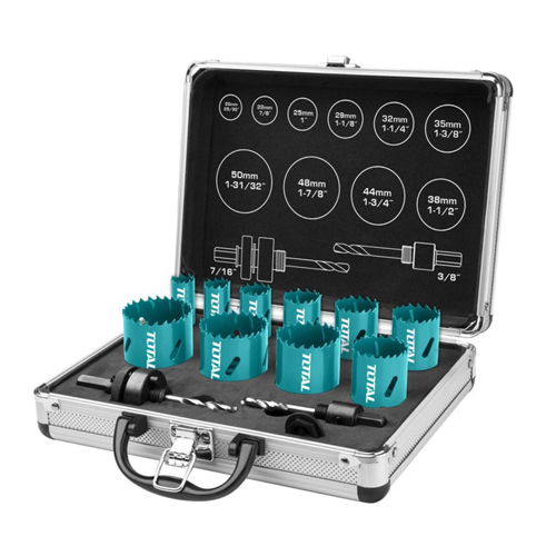 Bộ 12 mũi khoét kim loại TOTAL TACSH1121