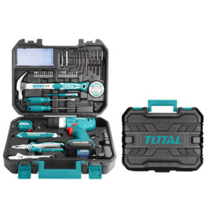 Bộ 127 món bao gồm máy khoan dùng pin 12V TOTAL THKTHP11272