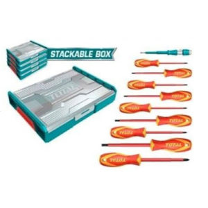 Bộ 10 công cụ cầm tay cách điện TOTAL THKTV02S101