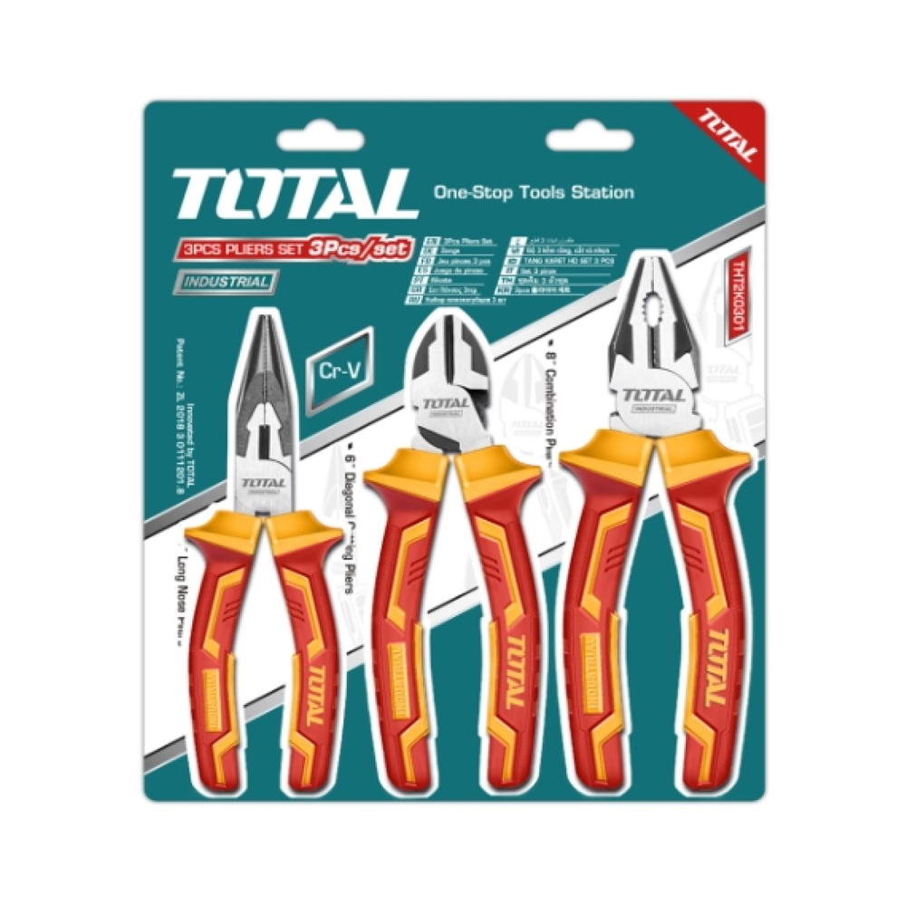 Bộ 3 kềm cách điện TOTAL THT2K0302