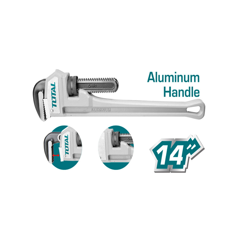 Mỏ lết răng tay cầm nhôm TOTAL THTAL17146