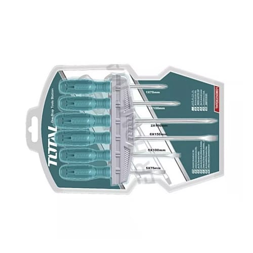 Bộ 6 tua vít dẹp và bake TOTAL THTDC250601