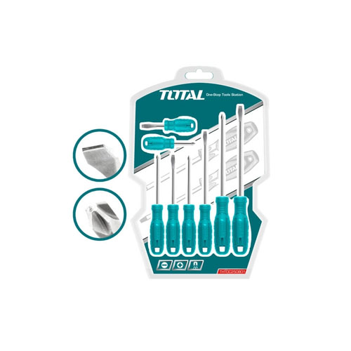 Bộ 8 tua vít dẹp và bake TOTAL THTDC250801