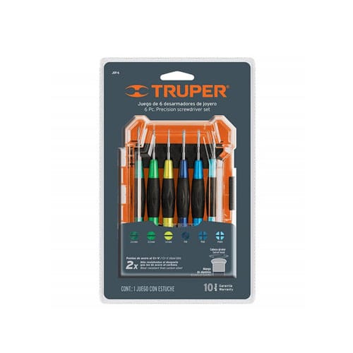 Bộ vít đồng hồ 6 cây, cán nhôm TRUPER 14202 JOY-6