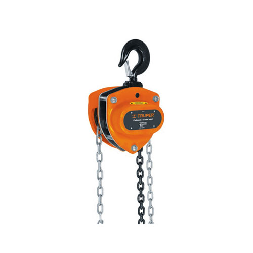 Palăng xích công nghiệp kéo tay 3m, 1.0 tấn, TRUPER
Trọng lượng palăng: 12.3kg 16824 POL-1