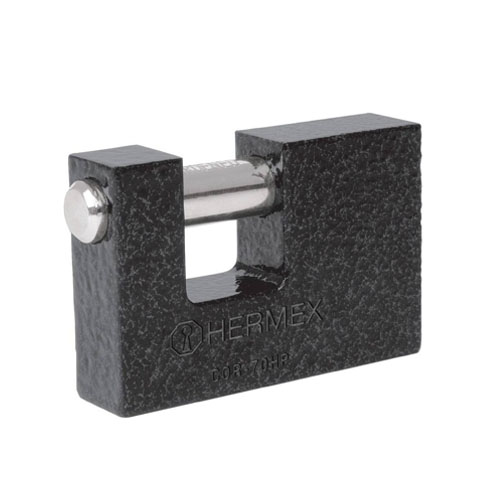 Ổ khoá cầu ngang thân hợp kim, chống cắt 70mm Hermex 23540 COR-70HP