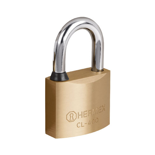 Ổ khóa treo thân đồng thau 60mm Hermex 43302 CL-60Q