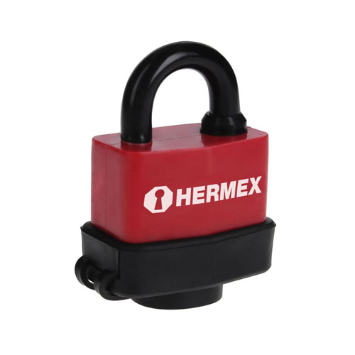 Ổ khóa treo thép bọc nhựa, chống cắt
50mm Hermex 43368 CMR-50