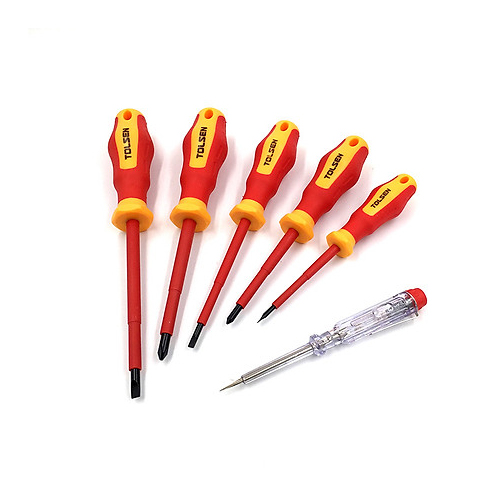 TOLSEN 38013 – BỘ VÍT CÁCH ĐiỆN 6 CÂY • Size: 3*75,4*100,5.5*100,PH1*80, PH2*100,3*140mm