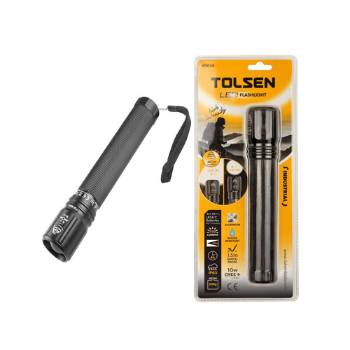 TOLSEN 60035 – ĐÈN PIN PHÓNG TO, (CÔNG NGHIỆP) 10W DÙNG PIN