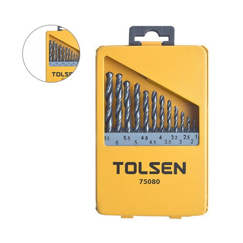 TOLSEN 75080 – BỘ KHOAN SẮT 13 CÂY HSS (CÔNG NGHIỆP)