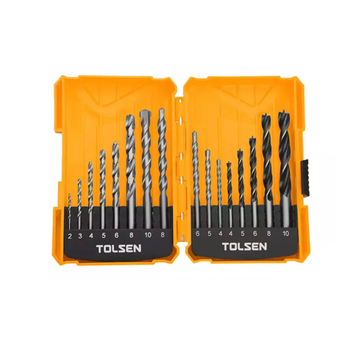 TOLSEN 75628 – BỘ 16 MŨI KHOAN GỖ – TƯỜNG – SẮT