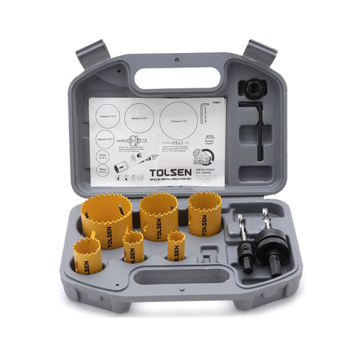 TOLSEN 75861 – BỘ 9 VÒNG KHOÉT LỖ SẮT