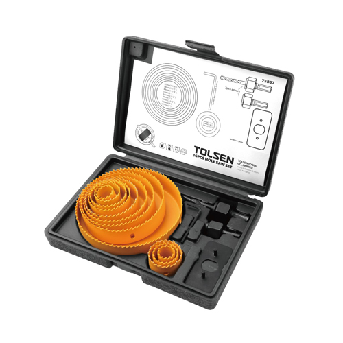 TOLSEN 75867 – BỘ 16 VÒNG KHOÉT LỖ LỚN
