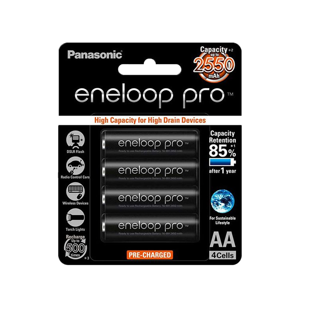 Pin sạc PANASONIC Eneloop pro BK-3HCCE (4 viên/vỉ)